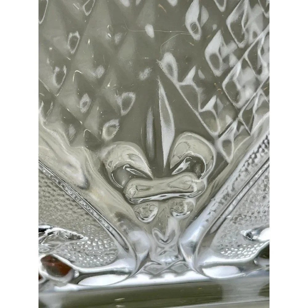 Vintage KIM Pressed Glass Fruit Bowl Made in Indonesia